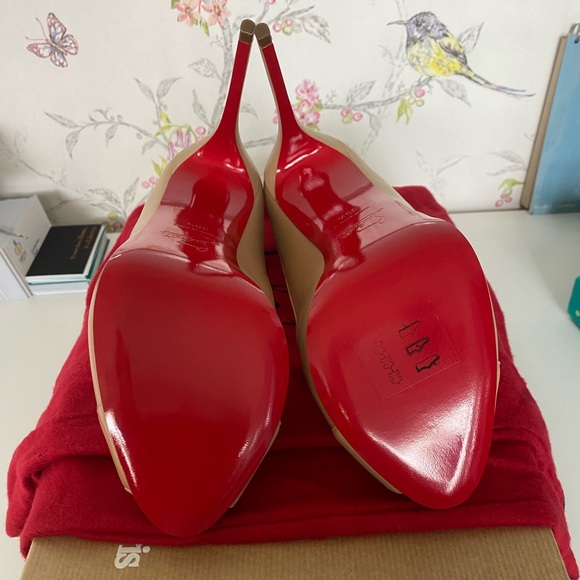 Brand New Christian Louboutin Academa Kid 120 Nude Heels 38.5 - Picture 2 of 6